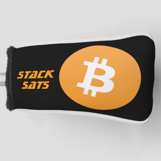Bitcoin Putter Hoesje Golfheadcover (Voorkant)