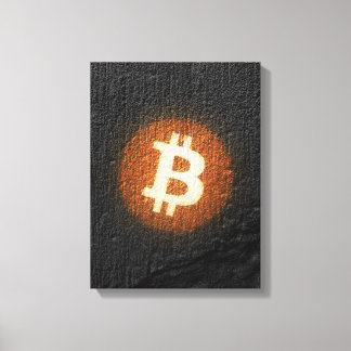 Bitcoin Resilient Art (op Black Wall HD) Canvas Afdruk