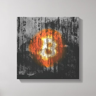 Bitcoin Resilient Art (op Black Wall HD) Canvas Afdruk