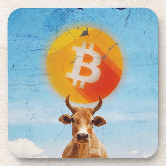 Bitcoin Resilient Bull Bier Onderzetter (Voorkant)