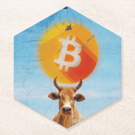 Bitcoin Resilient Bull Kartonnen Onderzetters