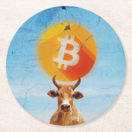 Bitcoin Resilient Bull Ronde Kartonnen Onderzetter