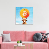 Bitcoin Resilient Bull (Vibrant HD) Canvas Afdruk (Insitu (Woonkamer))