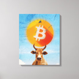 Bitcoin Resilient Bull (Vibrant HD) Canvas Afdruk