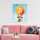 Bitcoin Resilient Bull (Vibrant HD) Canvas Afdruk (Insitu (Woonkamer))