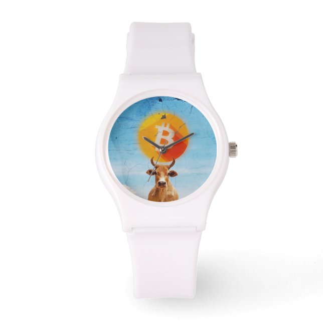 Bitcoin Resilient Bull (Vibrant HD) Horloge (Voorkant)