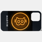 bitcoin RETRO led teken CRYPTO gepersonaliseerde g Case-Mate iPhone Case (Achterkant (horizontaal))