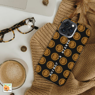 bitcoin RETRO led tekens CRYPTO gepersonaliseerde  iPhone 13 Pro Max Hoesje
