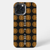 bitcoin RETRO led tekens CRYPTO gepersonaliseerde iPhone Hoesje (Achterkant)
