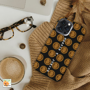 bitcoin RETRO lichtbakens CRYPTO gepersonaliseerd iPhone 13 Pro Max Hoesje