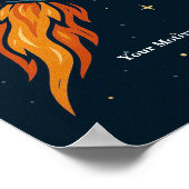 Bitcoin Rocket Crypto Art Print – Naar de maan! (Hoek)