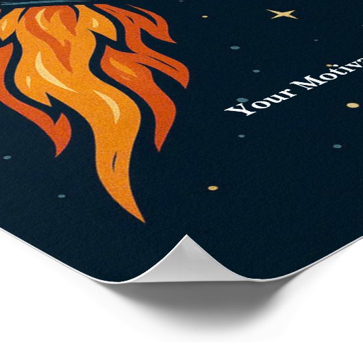 Bitcoin Rocket Crypto Art Print – Naar de maan! (Hoek)