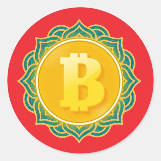 BITCOIN RONDE STICKER (Voorkant)