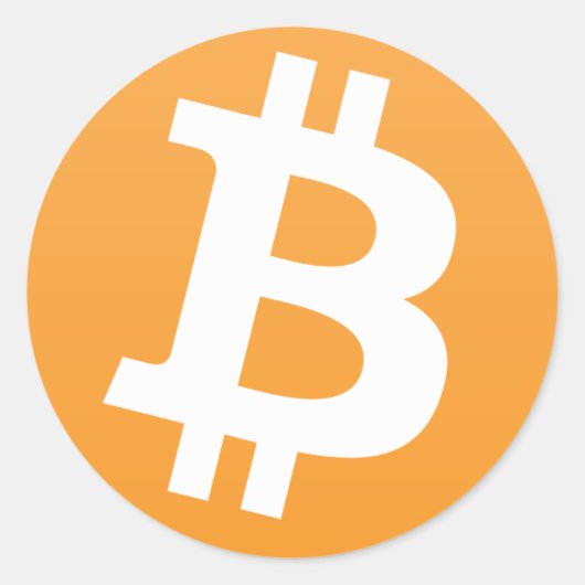 Bitcoin Ronde Sticker (Voorkant)