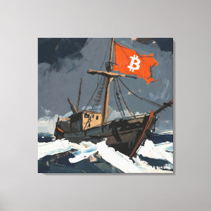 "Bitcoin Sailing" Huile sur toile #2