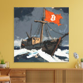 "Bitcoin Sailing" Huile sur toile #2 (Insitu(Salon))