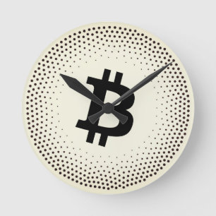 Bitcoin Sat Stippen Ronde Klok
