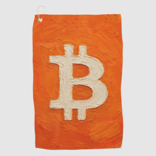 Bitcoin Standaard (Olie, Stijl: 3) Golfhanddoek