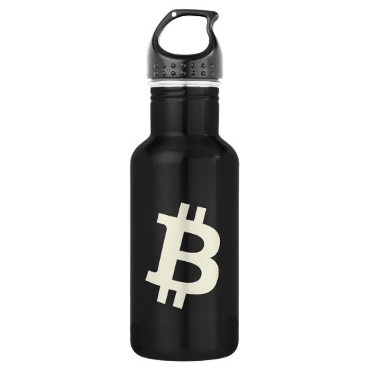 Bitcoin Standard ₿ (Black) Waterfles (Voorkant)