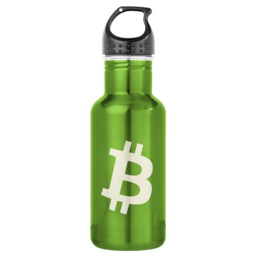 Bitcoin Standard ₿ (Green) Waterfles (Voorkant)