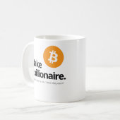 Bitcoin stelt zich de beste dag ooit voor koffiemok (Voorkant links)