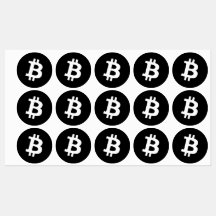 Bitcoin stickerblad
