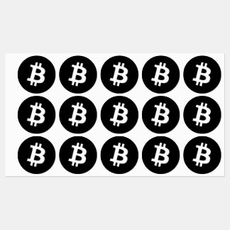 Bitcoin stickerblad labels