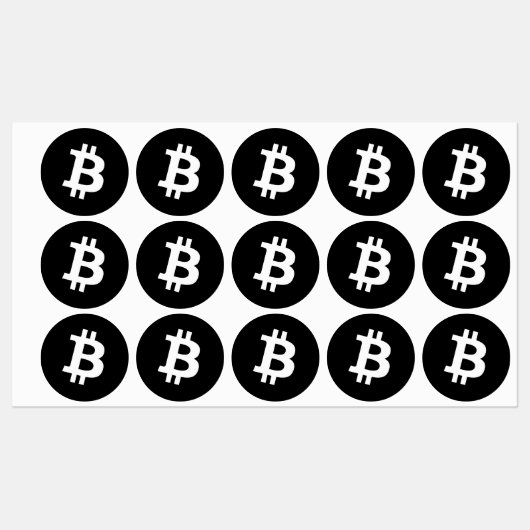 Bitcoin stickerblad labels (Vel)