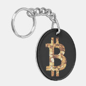 Bitcoin-Symbol Sleutelhanger (Voorkant Links)