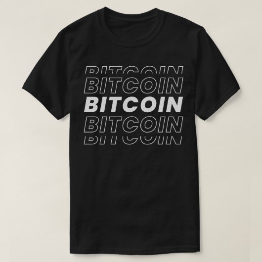 Bitcoin tekst t-shirt (Design voorkant)