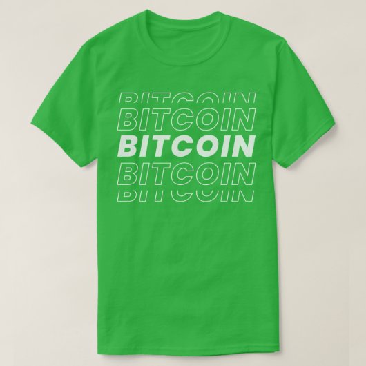 Bitcoin tekst t-shirt (Design voorkant)