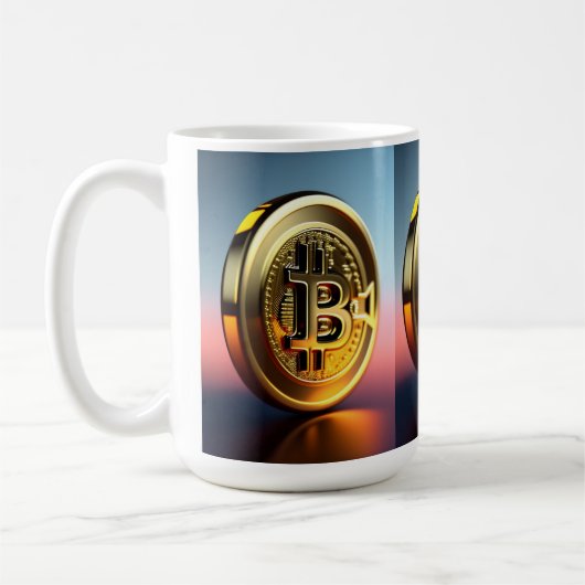 Bitcoin Thème de la Mug à boire (Gauche)