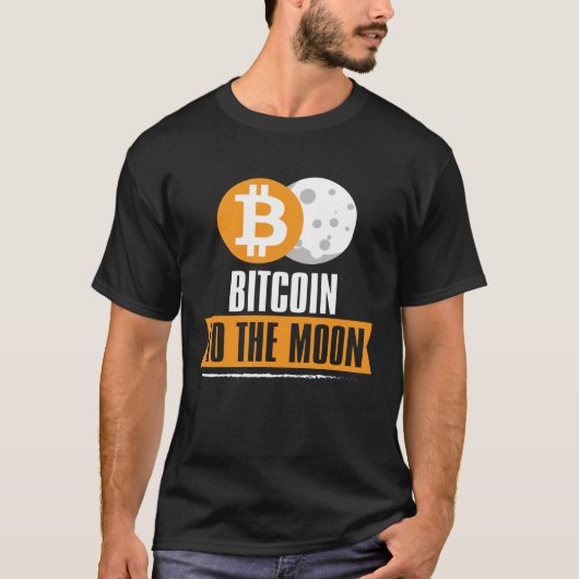 Bitcoin to the Moon  BTC T-shirt (Voorkant)