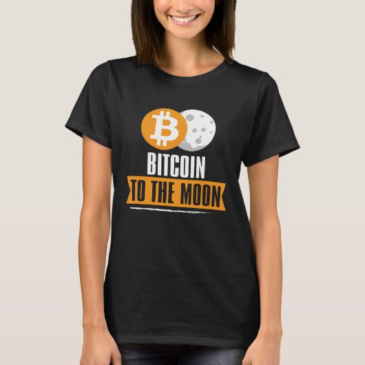 Bitcoin to the Moon BTC T-shirt (Voorkant)
