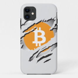 Bitcoin Torn Afbeelding met Logo onthulling ondera iPhone 11 Hoesje