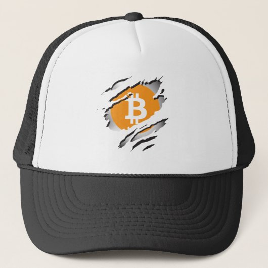 Bitcoin Torn Logo onthult Afbeelding - Trucker Hat Pet (Voorkant)