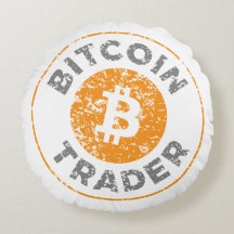 Bitcoin Trader Grunge Tekstcirkel Omtrek