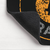 Bitcoin Trader Grunge Text Circle Outl. Zwart Grij Muismat (Hoek)