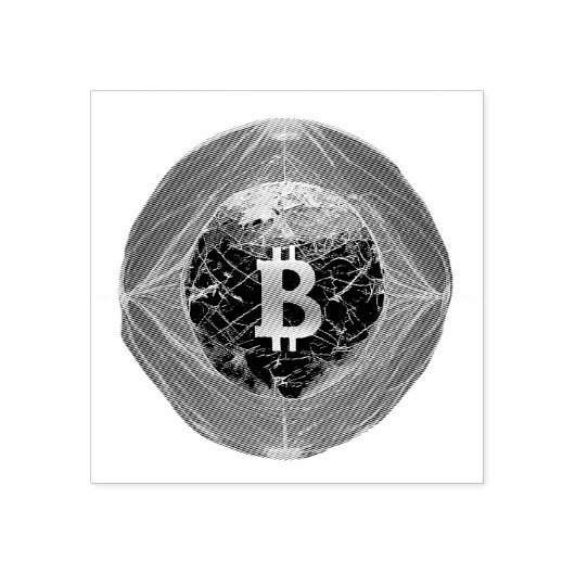 Bitcoin Universe – The Cosmic Crypto Stamp Rubberstempel (Afrduk)