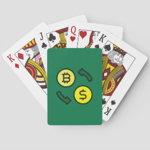 Bitcoin-valuta naar dollarpictogrammen pokerkaarten