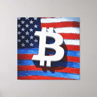 Bitcoin Verenigde Staten Canvas Afdruk