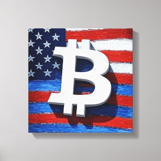 Bitcoin Verenigde Staten Canvas Afdruk