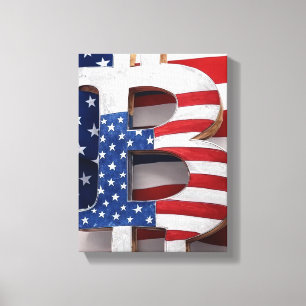 Bitcoin Verenigde Staten Canvas Afdruk