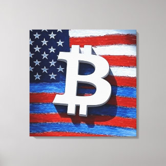 Bitcoin Verenigde Staten Canvas Afdruk