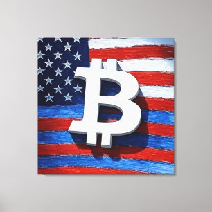 Bitcoin Verenigde Staten Canvas Afdruk