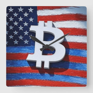 Bitcoin Verenigde Staten Vierkante Klok