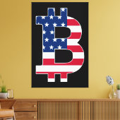 BitCoin Verenigde Staten Vlag Canvas Afdruk (Insitu (Woonkamer))