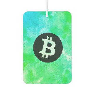 Bitcoin Watercolor (Stijl $ - Green Day) Luchtverfrisser