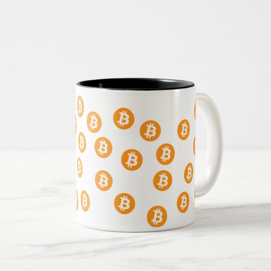 Bitcoin Wave BTC Crypto Token Café Mug (Devant droit)