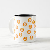 Bitcoin Wave BTC Crypto Token Café Mug (Devant gauche)